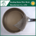 Stainless steel chainmail pot cookware for brush